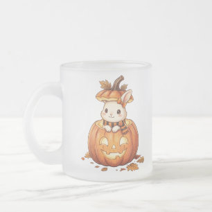 Tasse Givré Joli lapin de citrouille d'Halloween - Lapin d'aut