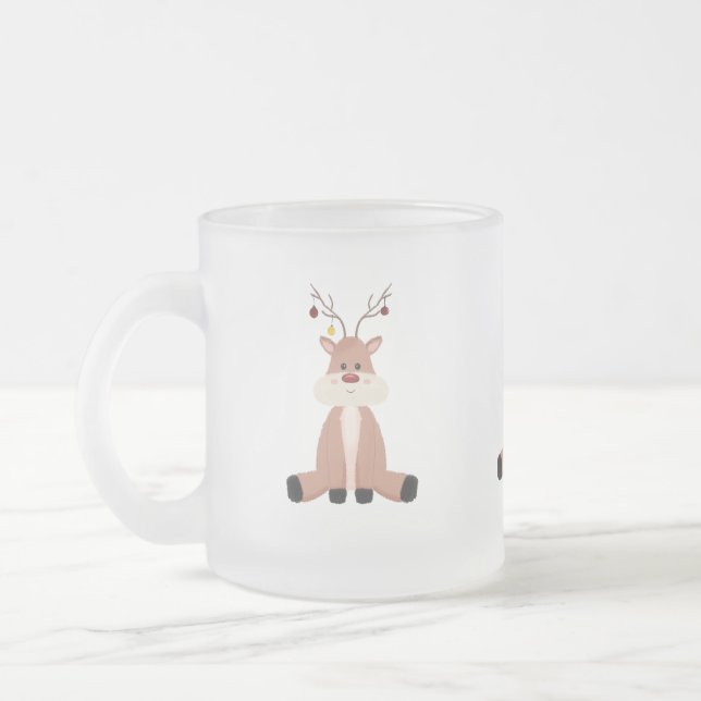 Tasse Givré Joli renne de Noël (Gauche)