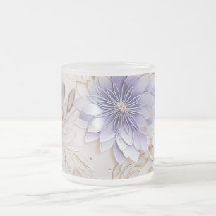 Tasse Givré Jolie glam or perle violet blanc floral