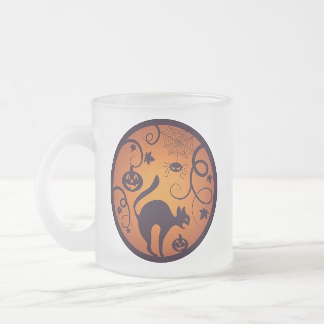 Tasse Givré Joyeuse lanterne d'Halloween araignées et chauves- (Gauche)