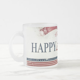 Tasse Givré Joyeux 4 juillet - Drapeau américain design vintag