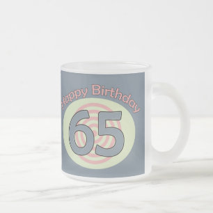 Tasse Givré Joyeux anniversaire 65