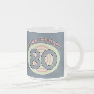 Tasse Givré Joyeux anniversaire 80