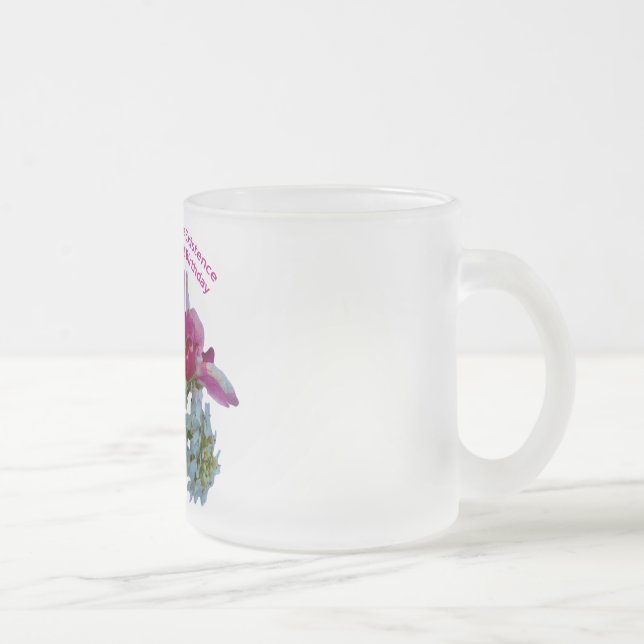 Tasse Givré Joyeux anniversaire à ma femme. (Droit)