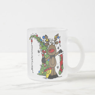 Tasse Givré Joyeux rennes de Noël
