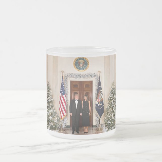 Tasse Givré La Maison Blanche de Noël de Donald & Melania Trum (Centre)
