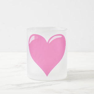 Tasse Givré L'amour du coeur rose