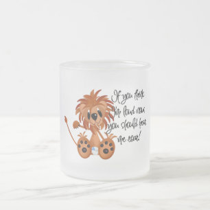 Tasse Givré Le lion de bébé m'entendent hurler des T-shirts et
