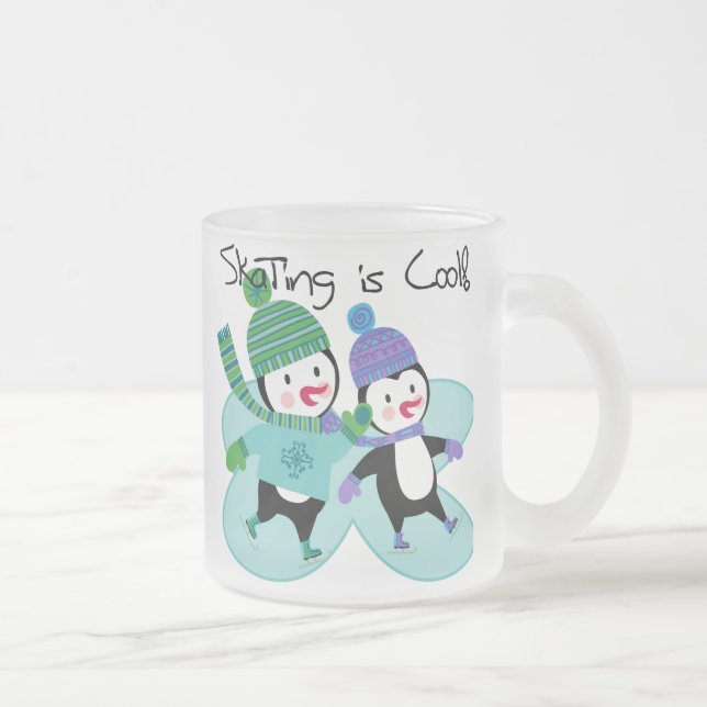 Tasse Givré Le patinage de pingouins est frais (Droit)