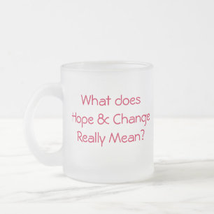 Tasse Givré L'espoir et le changement d'Obama de compréhensio
