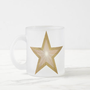 Tasse Givré L'étoile d'or "votre texte" deux modifient la
