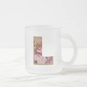 Tasse Givré LETTRE INITIALE Florale Rustique L MONO