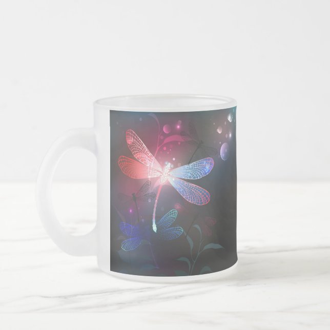 Tasse Givré libellule rouge brillante (Gauche)
