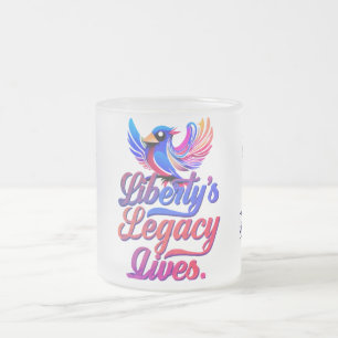 Tasse Givré Liberty's Legacy Lives - Elegant Bird Design -