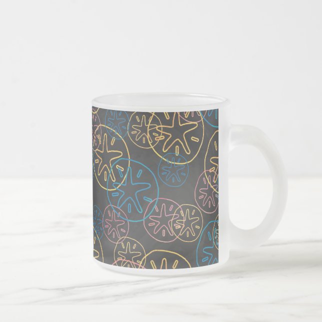 Tasse Givré Lignes de Dollar de Sable Rouge Jaune Bleu (Droit)
