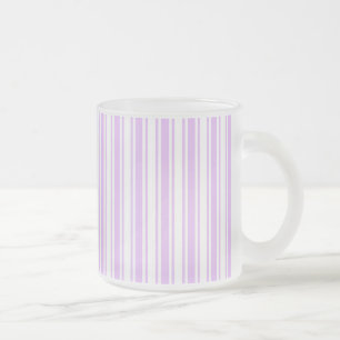 Tasse Givré Lilac violet et blanc bonbons rayures