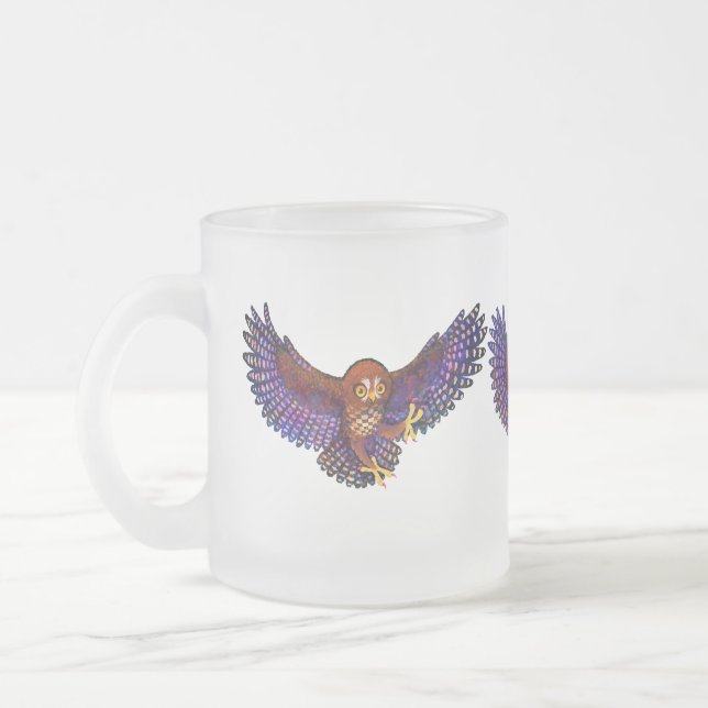Tasse Givré Little Ruru Morepork Owl Trio (Gauche)