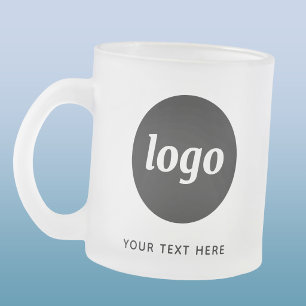 Tasse Givré Logo et texte simple pour Entreprise