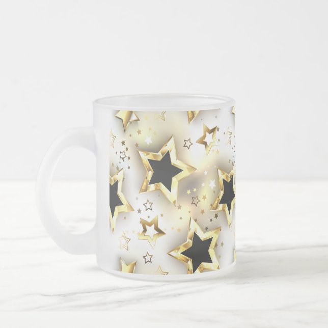 Tasse Givré Lumière transparente avec étoiles or (Gauche)