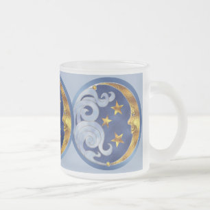 Tasse Givré Lune céleste et étoiles