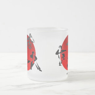 Tasse Givré lune de rouge du Japon d'arts martiaux de karaté