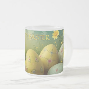 Tasse Givré Magie de printemps avec des œufs de Pâques dans un