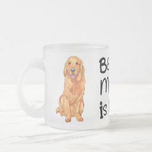 Tasse Givré Maman de chiot Retriever doré mignon Amour de chie
