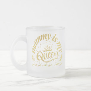 Tasse Givré Maman est ma reine T-shirt or
