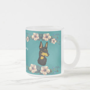 Tasse Givré Manchester Terrier - conception florale de