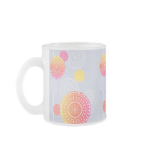 Mandala vibré rose jaune aléatoire