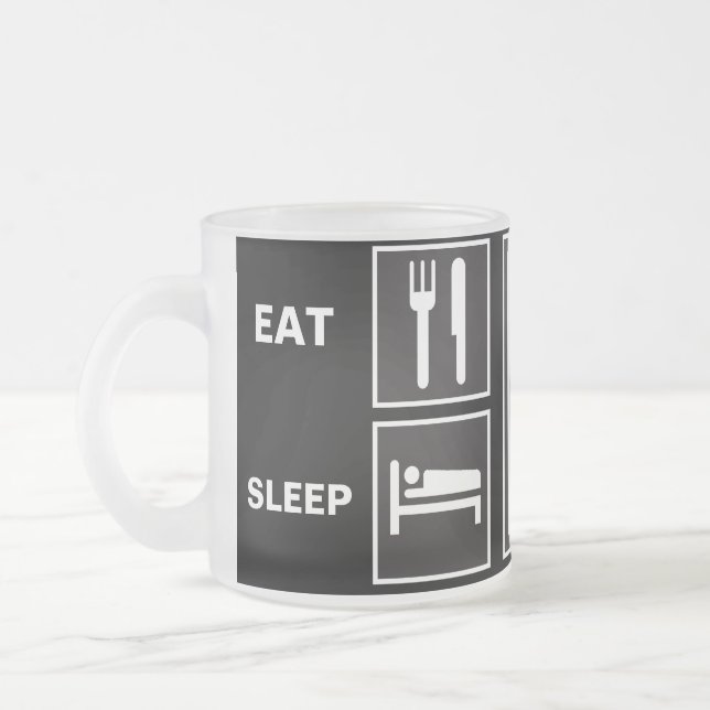 Tasse Givré Mangez les POISSONS de sommeil ! (Gauche)
