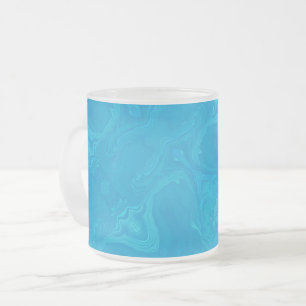 Tasse Givré Marbre Bleu Abstrait HP Personnalisé
