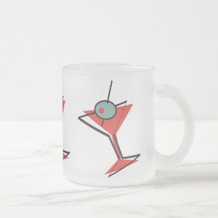 Tasse Givré martini aux oliviers rétro, martini aux oliviers r
