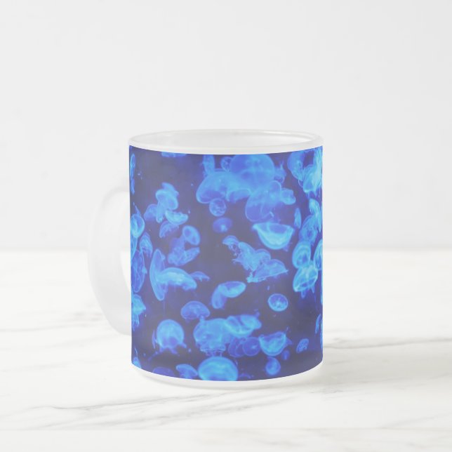 Tasse Givré Méduse dans la Mer Bleue Profonde (Devant gauche)