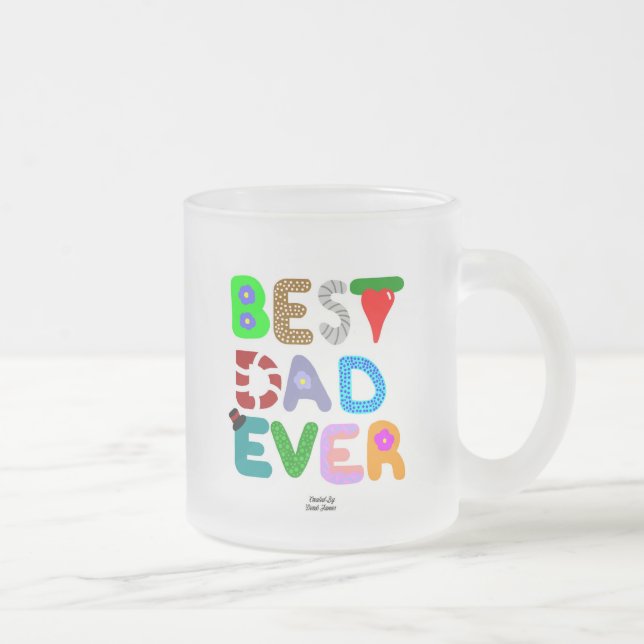 Tasse Givré Meilleur Papa Jamais Petite Musique De Verre Frois (Droit)