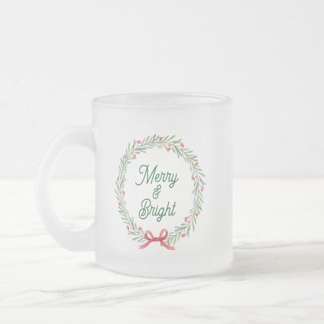 Tasse Givré Merry & Bright Holiday Wreath (Gauche)