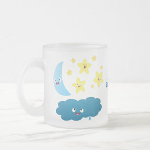 Tasse Givré Mignons étoiles chantant, lune et bande dessinée d