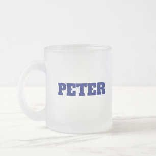 Tasse Givré Modern Simple Monogram nom personnalisé personnali