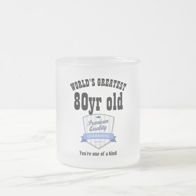 Tasse Givré Mois 80e anniversaire Cadeaux Mondes les plus gran (Centre)