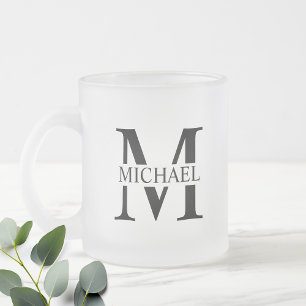 Tasse Givré Monogramme et nom personnalisés