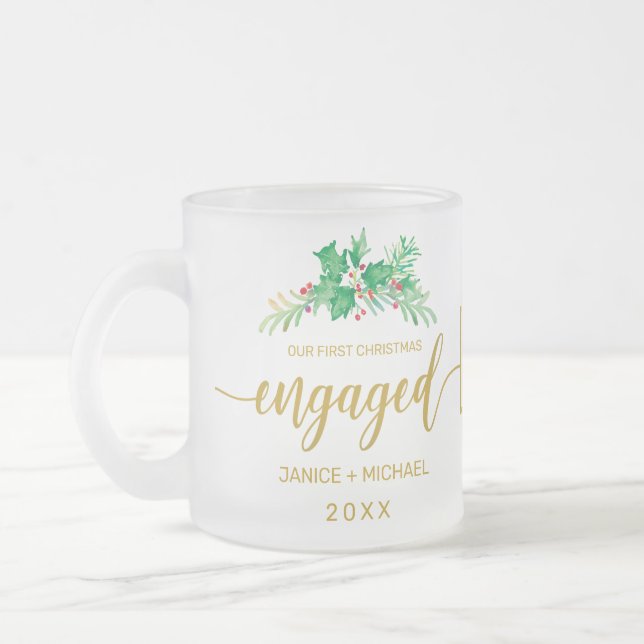 Tasse Givré Monogramme Holly pour le premier script Gold de No (Gauche)