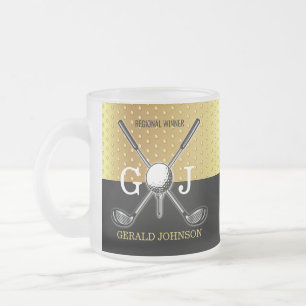 Tasse Givré Monogramme minimaliste sur mesure élégant Golf Con