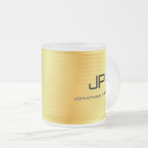 Tasse Givré Monogramme Modèle Elegant Gold Look tendance