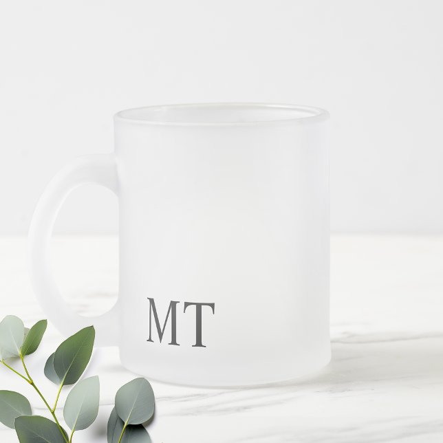 Tasse Givré Monogramme personnalisé moderne (Créateur téléchargé)