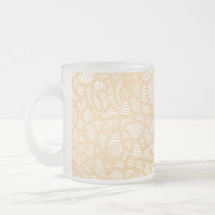 Tasse Givré Mosaïque feuille aléatoire pâle orange