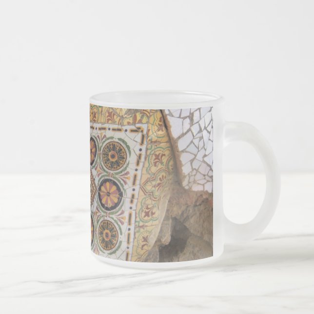 Tasse Givré Mosaïque jaune de Parc Guell (Droit)