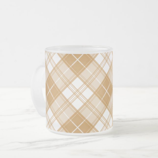 Tasse Givré Motif Brown Tartan blanc yxm0uat9 (Devant gauche)