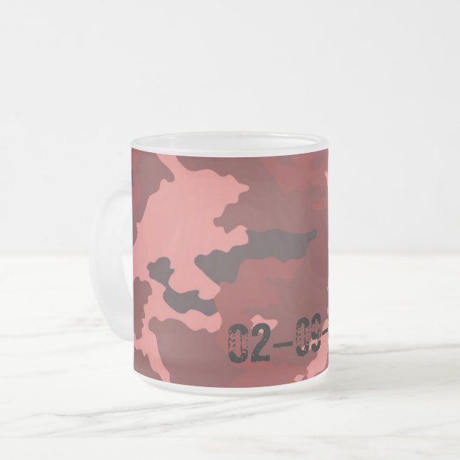 Tasse Givré Motif de camouflage rouge (Devant gauche)