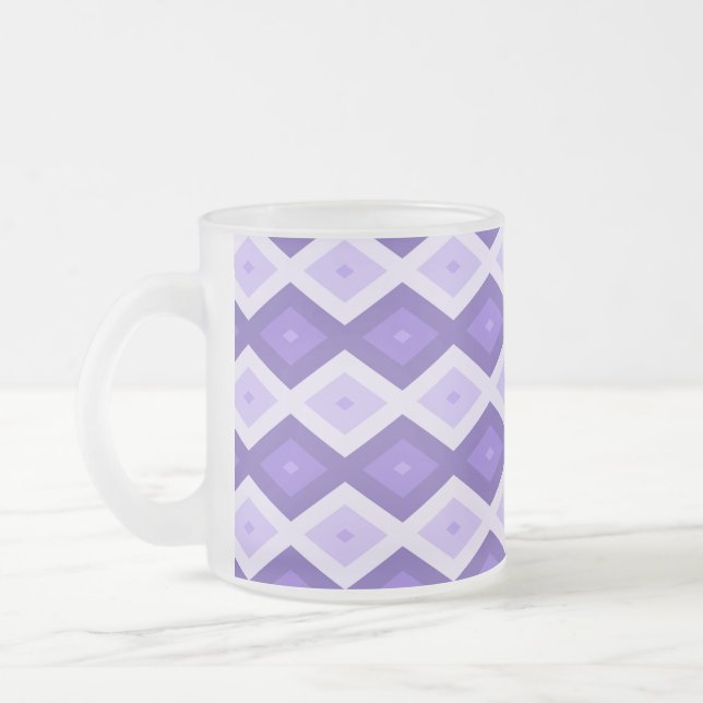 Tasse Givré Motif de diamant violet (Gauche)