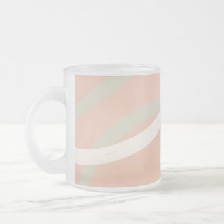 Tasse Givré Motif de lignes en terre cuite | Crème et olive 